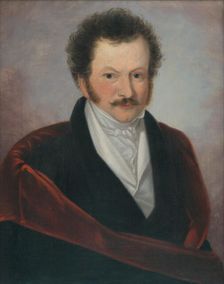 Portrait of Jozef Ellinger, 1826. Creator: József Peschky