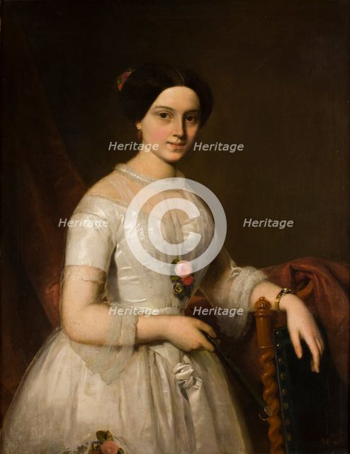 Portrait of Józefa Jablonowska née Piwocka, 1852. Creator: Alojzy Rejchan.