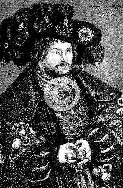 Portrait of Joachim I Nestor (1484-1535), Elector of Brandenburg (Copy after Lucas Cranach t. E), 15th century. Artist: German master  