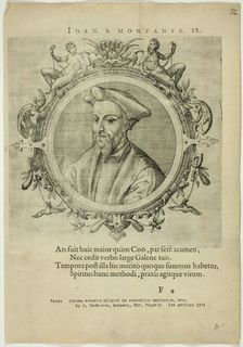Portrait of Joan B. Montanus, published 1574. Creators: Unknown, Johannes Sambucus