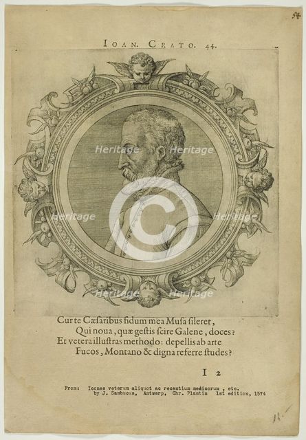 Portrait of Joan Crato, published 1574. Creators: Unknown, Johannes Sambucus.