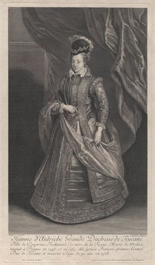 Portrait of Joanna of Austria, Grand Duchess of Tuscany, ca. 1707. Creators: Gerard Edelinck, Jean-Marc Nattier
