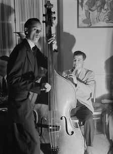 Portrait of Joe Marsala and Tommy Potter, Turkish Embassy, Washington, D.C., 1930. Creator: William Paul Gottlieb
