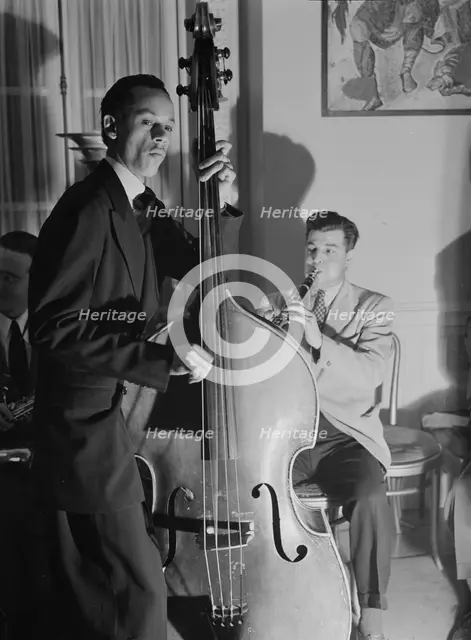 Portrait of Joe Marsala and Tommy Potter, Turkish Embassy, Washington, D.C., 1930. Creator: William Paul Gottlieb.
