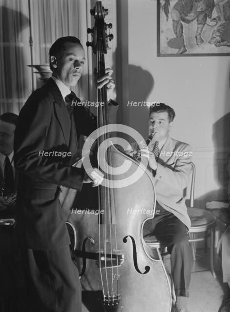 Portrait of Joe Marsala and Tommy Potter, Turkish Embassy, Washington, D.C., 1930. Creator: William Paul Gottlieb.