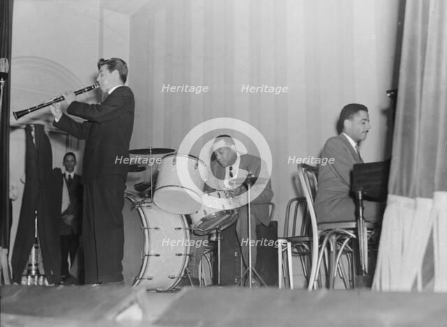 Portrait of Joe Marsala, Zutty Singleton, and Teddy Wilson, National Press Club, Washington, ca.1939 Creator: William Paul Gottlieb.