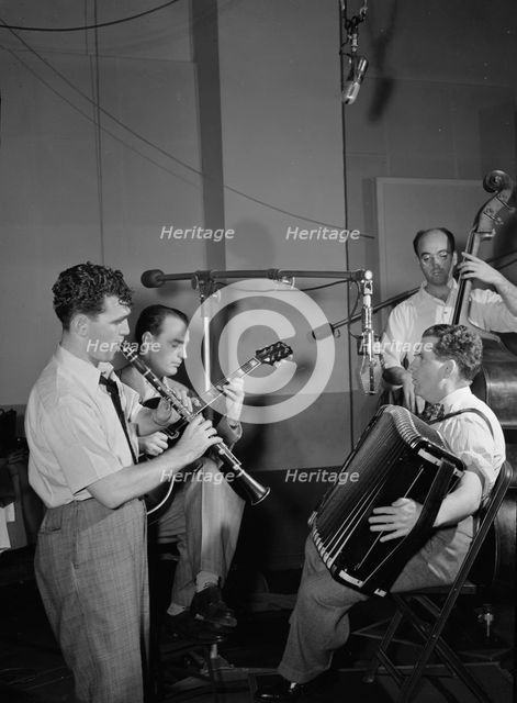 Portrait of Joe Mooney, Andy Fitzgerald, Gaeton (Gate) Frega, and Jack Hotop...N.Y., ca. Dec. 1946. Creator: William Paul Gottlieb.