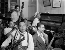 Portrait of Joe Thomas and Eddie Wilcox, Loyal Charles Lodge No. 167, New York, ca. Oct. 1947. Creator: William Paul Gottlieb