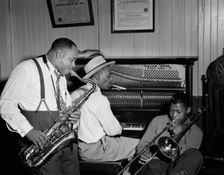 Portrait of Joe Thomas and Eddie Wilcox, Loyal Charles Lodge No. 167, New York, N.Y., ca. Oct. 1947. Creator: William Paul Gottlieb
