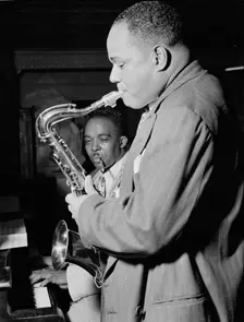 Portrait of Joe Thomas and Eddie Wilcox, Loyal Charles Lodge No. 167, New York, N.Y., ca. Oct. 1947. Creator: William Paul Gottlieb