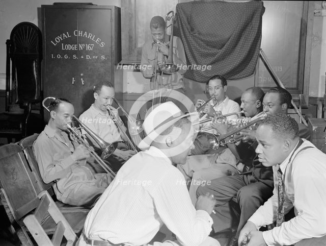 Portrait of Joe Thomas and Eddie Wilcox, Loyal Charles Lodge No. 167, New York, N.Y., ca. Oct. 1947. Creator: William Paul Gottlieb.