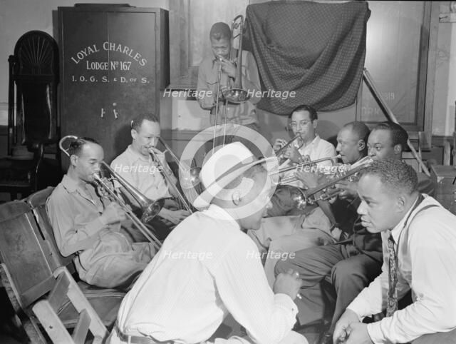 Portrait of Joe Thomas and Eddie Wilcox, Loyal Charles Lodge No. 167, New York, N.Y., ca. Oct. 1947. Creator: William Paul Gottlieb.
