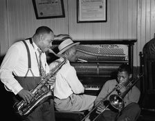 Portrait of Joe Thomas and Eddie Wilcox, Loyal Charles Lodge No. 167, New York, N.Y., ca. Oct. 1947. Creator: William Paul Gottlieb
