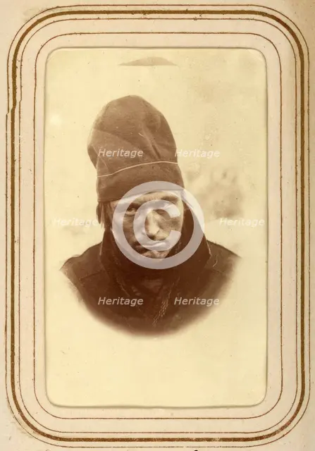 Portrait of Johan Anders Svensk, 25 years old, Jokkmokk, 1868.  Creator: Lotten von Duben.