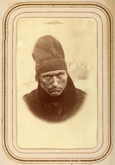 Portrait of Johan Anders Svensk, 25 years old, Jokkmokk, 1868. Creator: Lotten von Duben