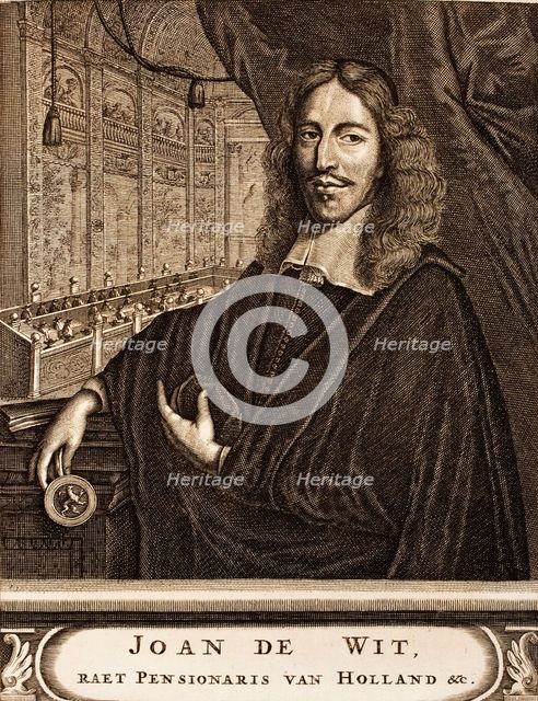 Portrait of Johan de Witt (1625-1672) (From: Schauplatz des Krieges), 1675. Creator: Anonymous.