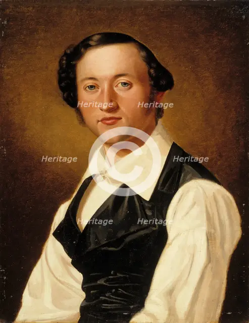 Portrait of Johan Knutson, 1840. Creator: Nils Jakob Blommer.