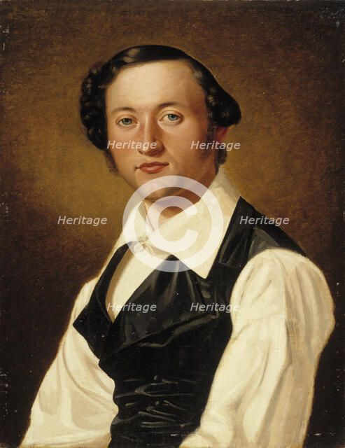 Portrait of Johan Knutson, 1840. Creator: Nils Jakob Blommer.