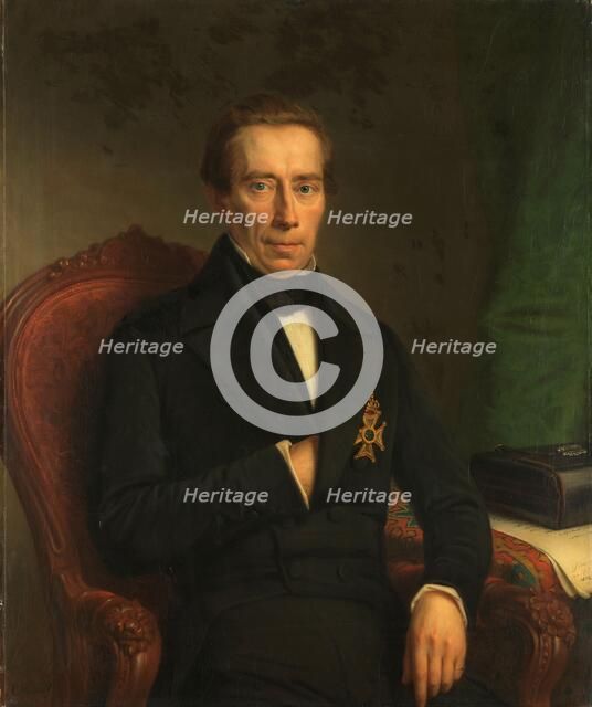 Portrait of Johan Rudolf Thorbecke, Minister of State and Minister of the Interior, 1852. Creator: Jan Hendrik Neuman.