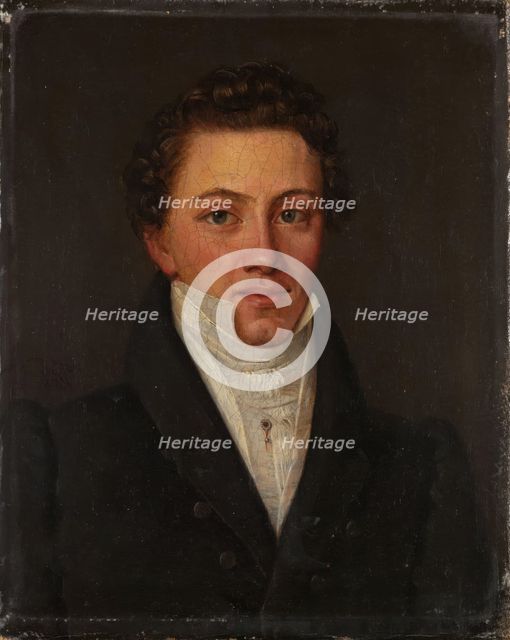 Portrait of Johan Tscherning, 1829. Creator: Knud Baade.