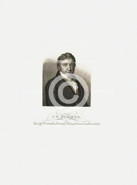 Portrait of Johann Nepomuk Hummel (1778-1837), c. 1830.