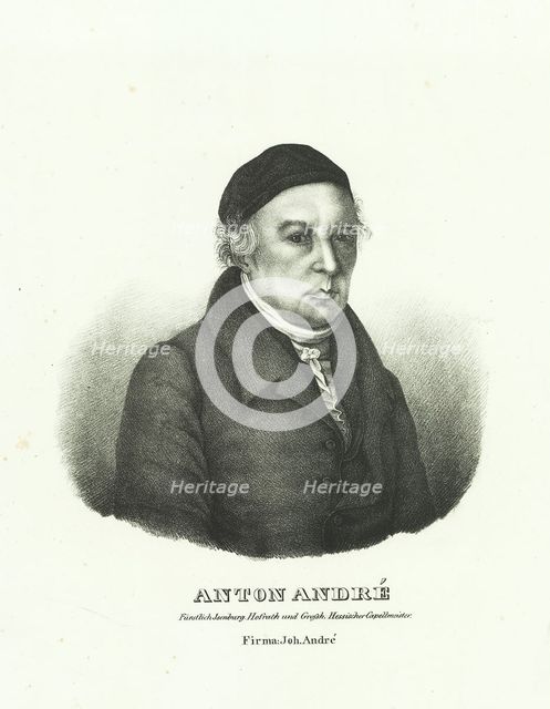 Portrait of Johann Anton André (1775-1842), 1822.