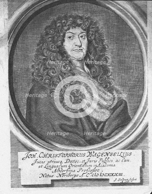 Portrait of Johann Christoph Wagenseil (1633-1705), End of 17th cen.. Artist: Sandrart, Jacob, von (1630-1708)