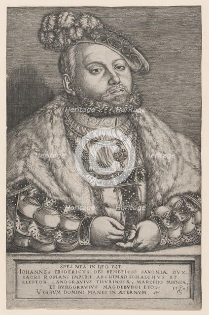 Portrait of Johann Friedrich the Magnanimous, Elector of Saxony, 1543. Creator: Georg Pencz.