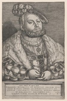 Portrait of Johann Friedrich the Magnanimous, Elector of Saxony, 1543. Creator: Georg Pencz