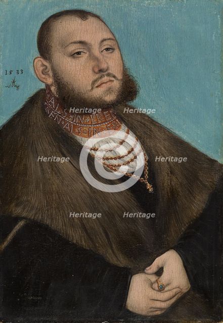 Portrait of Johann Friedrich I, the Magnanimous, Elector of Saxony, 1533. Creator: Lucas Cranach the Elder.