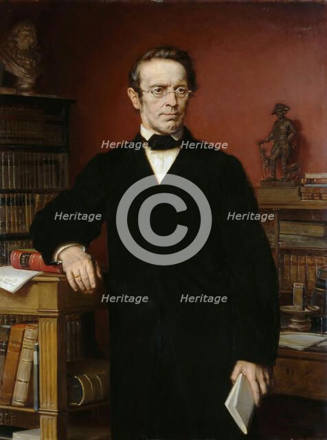 Portrait of Johann Gustav Droysen (1808-1884), 1885. Creator: Bendemann, Eduard (1811-1889).