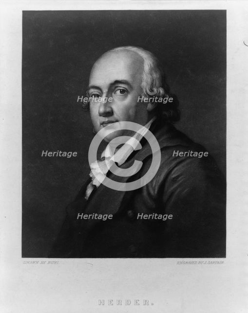 Portrait of Johann Gottfried Herder (1744-1803), Between 1828 and 1880. Artist: Sartain, John (1808-1897)