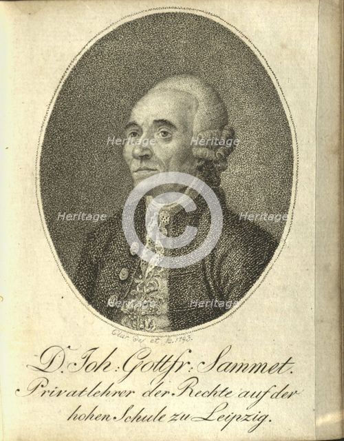 Portrait of Johann Gottfried Sammet (1719-1796) , 1794.