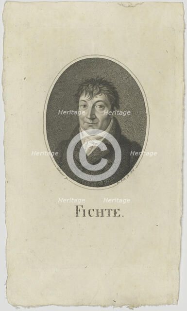 Portrait of Johann Gottlieb Fichte (1762-1814), 1812. Creator: Bolt, Johann Friedrich (1769-1836).