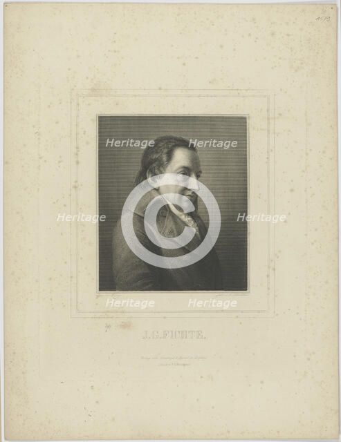 Portrait of Johann Gottlieb Fichte (1762-1814). Creator: Schultheiss, Albrecht Fürchtegott (1823-1909).