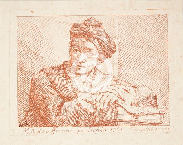 Portrait of Johann Joachim Winckelmann (1717-1768), 1763. Creator: Kauffmann, Angelika (1741-1807).