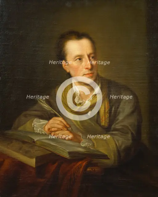 Portrait of Johann Joachim Winckelmann, c1764. Creator: Copy after Angelica Kauffmann.