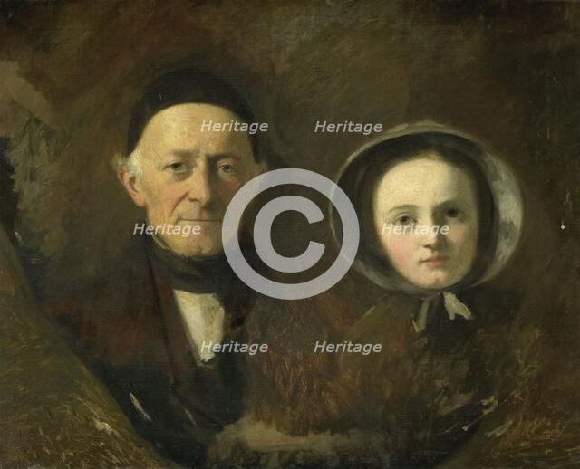 Portrait of Johann Joseph Hermann, the Artist's Father-in-Law, with his Grandchild Ida Schwartze, th Creator: Johan Georg Schwartze.