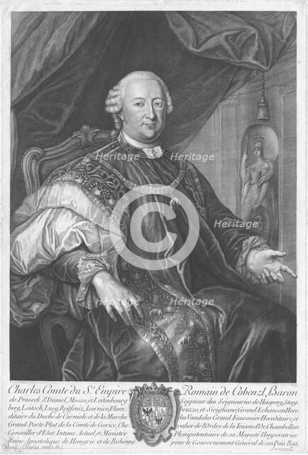Portrait of Johann Karl Philipp Graf von Cobenzl (1712-1770). Creator: Anonymous.