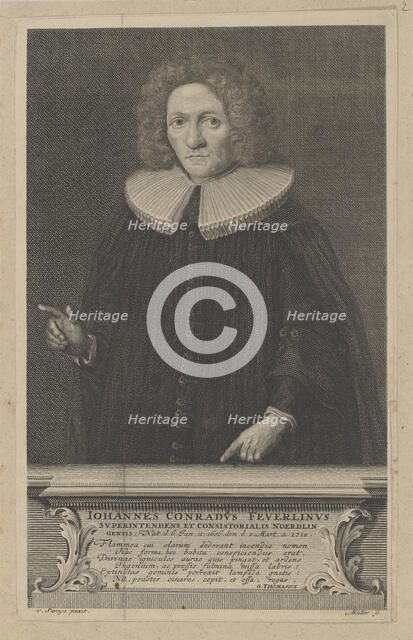 Portrait of Johann Konrad Feuerlein (1629-1704). Creator: Anonymous.
