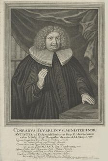Portrait of Johann Konrad Feuerlein (1629-1704). Creator: Vogel, Bernhard (1704-1737)