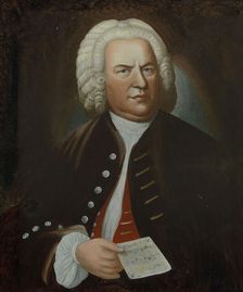 Portrait of Johann Sebastian Bach, Mid of the 18th cen.. Creator: Haussmann, Elias Gottlob (1695-1774)