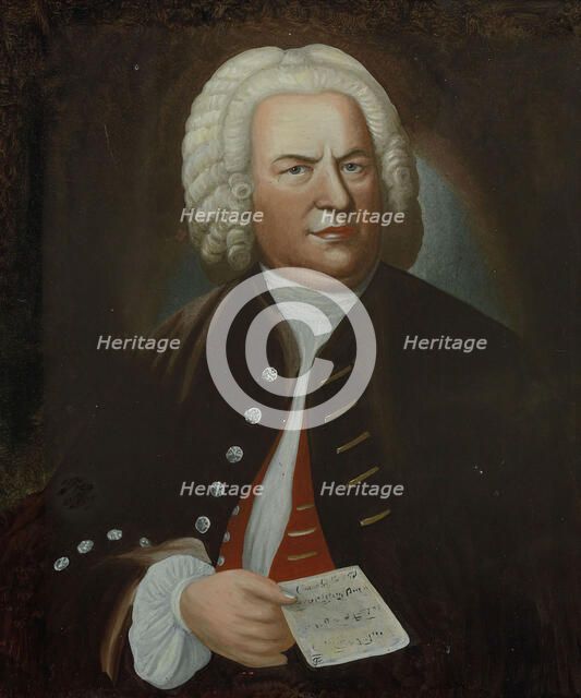 Portrait of Johann Sebastian Bach, Mid of the 18th cen.. Creator: Haussmann, Elias Gottlob (1695-1774).
