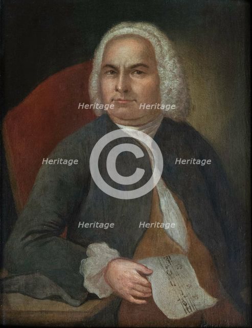 Portrait of Johann Sebastian Bach, before 1754.