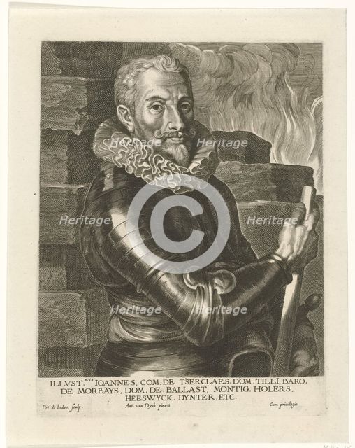 Portrait of Johann Tserclaes, Count of Tilly. Artist: Jode, Pieter I, de (1570-1634)