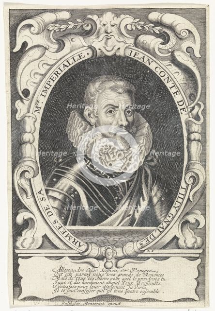 Portrait of Johann Tserclaes, Count of Tilly. Artist: Spirinx, Louis (1596-1669)