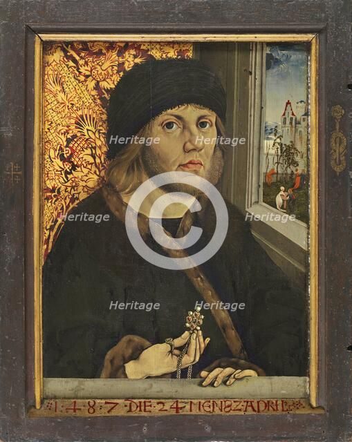Portrait of Johann von Rückingen (?) (recto), 1487. Creator: Wolfgang Beurer.