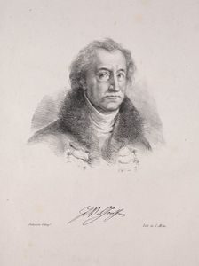 Portrait of Johann Wolfgang von Goethe (1749-1832), 1828. Creator: Delacroix, Eugène (1798-1863)