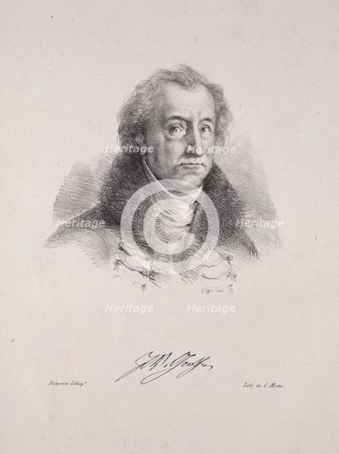 Portrait of Johann Wolfgang von Goethe (1749-1832), 1828. Creator: Delacroix, Eugène (1798-1863).