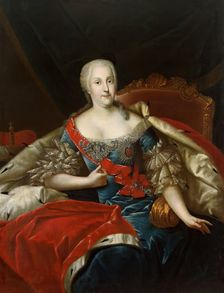 Portrait of Johanna Elisabeth, Princess of Anhalt-Zerbst, 1746. Creator: Antoine Pesne